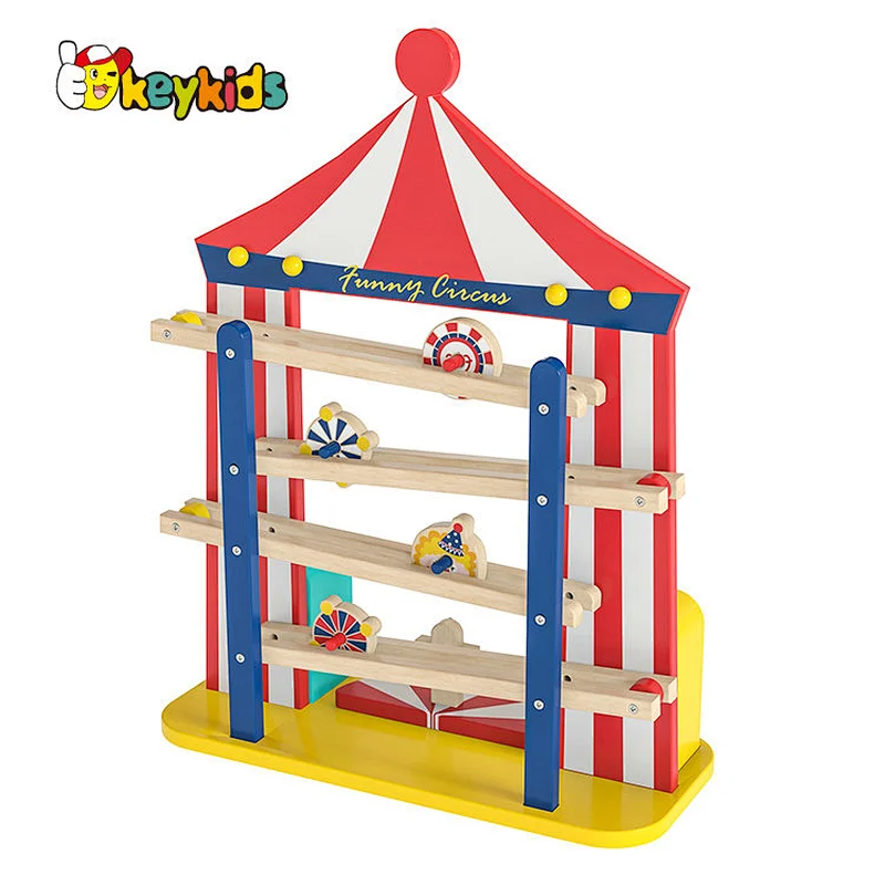 Customize Montessori toys circus wooden ball tracker for toddlers W04E439