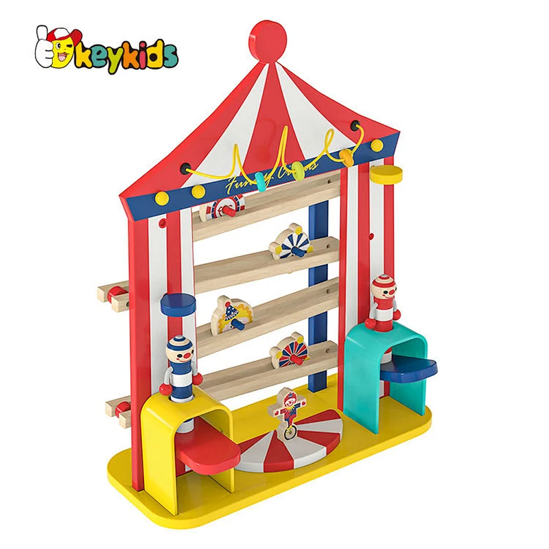 Customize Montessori toys circus wooden ball tracker for toddlers W04E439